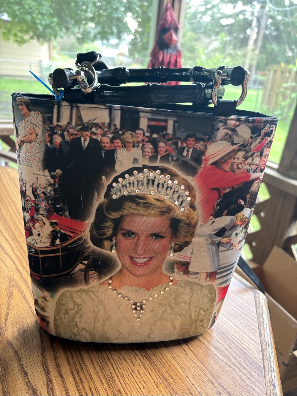 Rare Princess Diana Comemorative medium shoulder Satchel Purse with Rhinestones